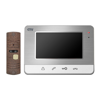 Комплект видеодомофона CTV-DP401 (цвет серебро)